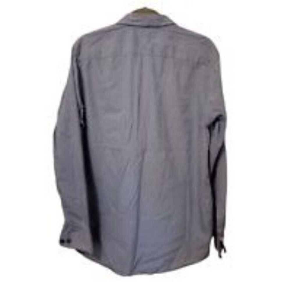 Banana Republic Mens Sz M Blue Check Long Sleeve Dress Shirt - Picture 4 of 8